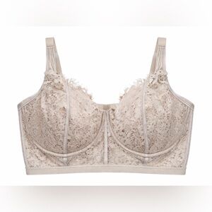 Cosabella Sicilia Curvy Longline Bra Dusty Blush Women’s L Lace Underwire 34G